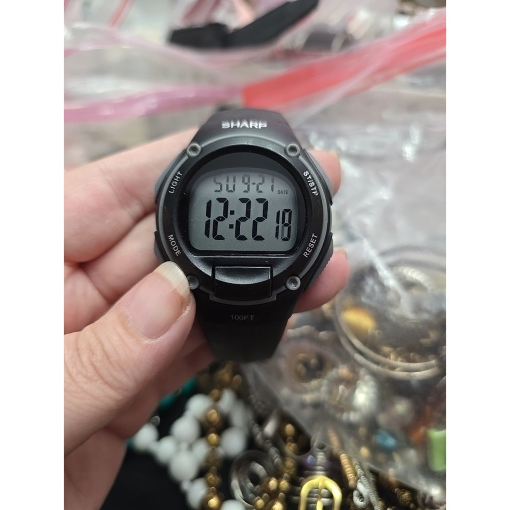 SHARP Mens Waterproof Watch with Back Light with New Battery Works Great